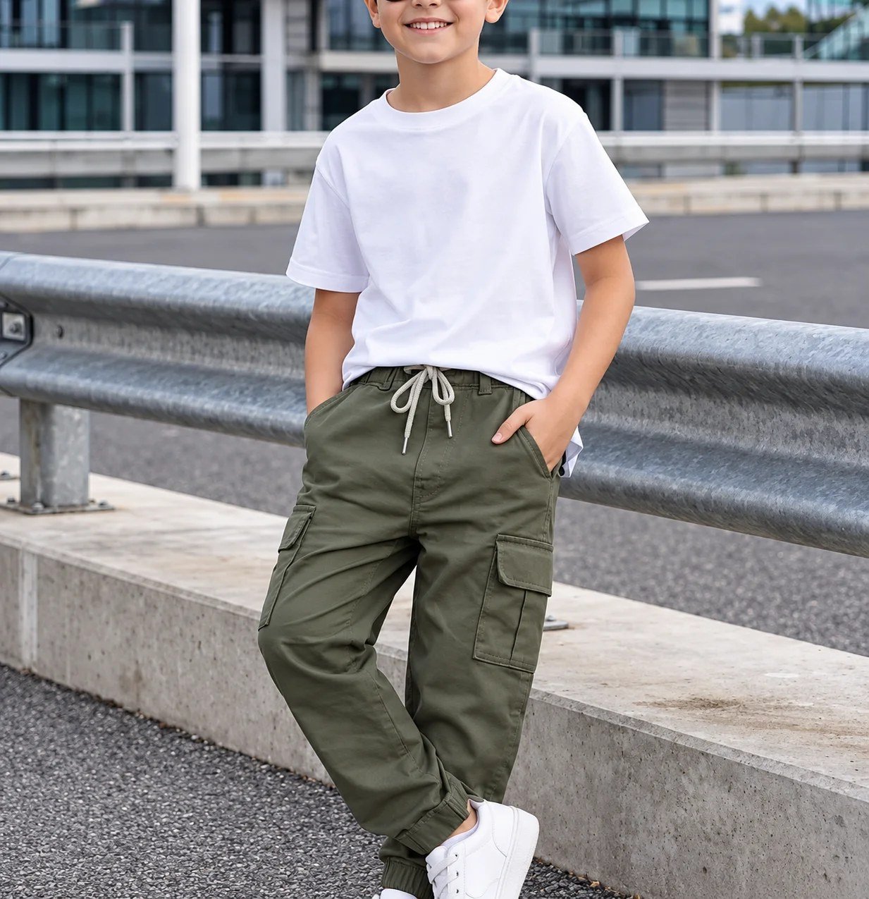 boys cotton casual trousers