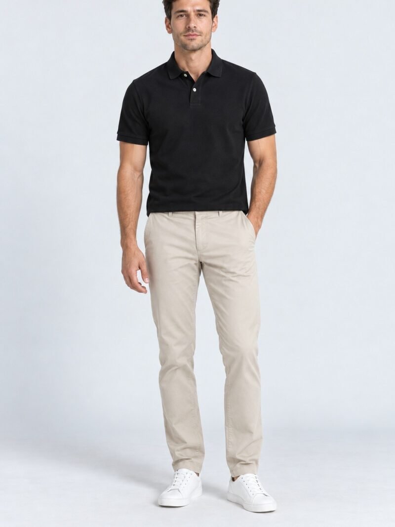 Classic Piqué Polo – Black