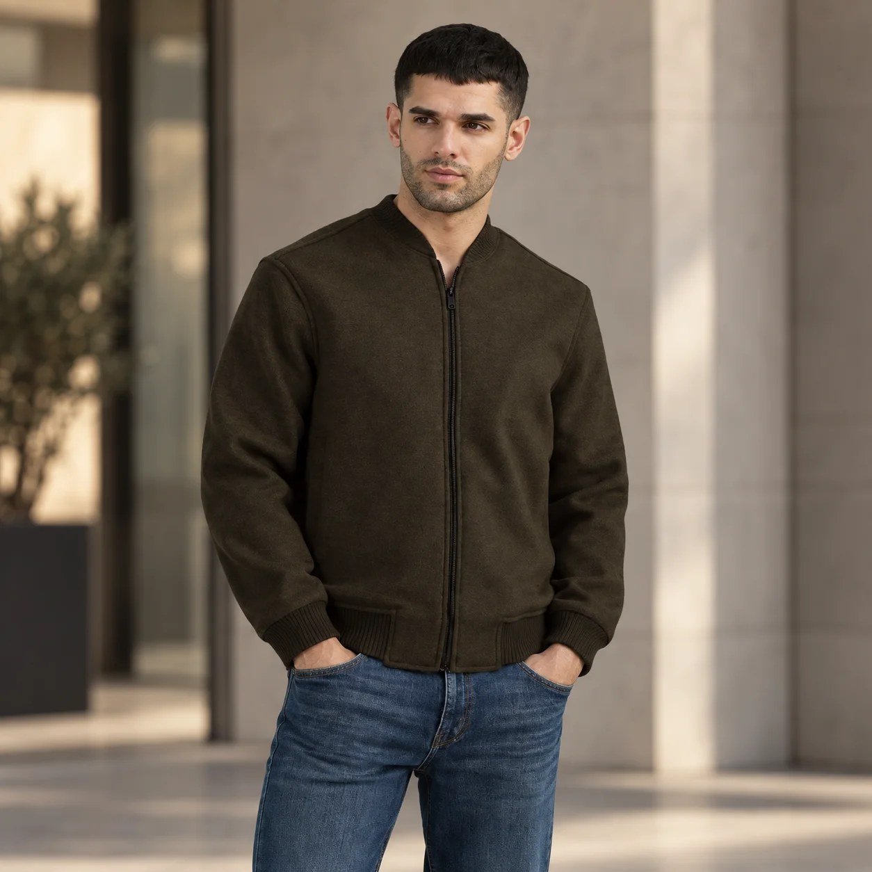 heritage leather jacket brown