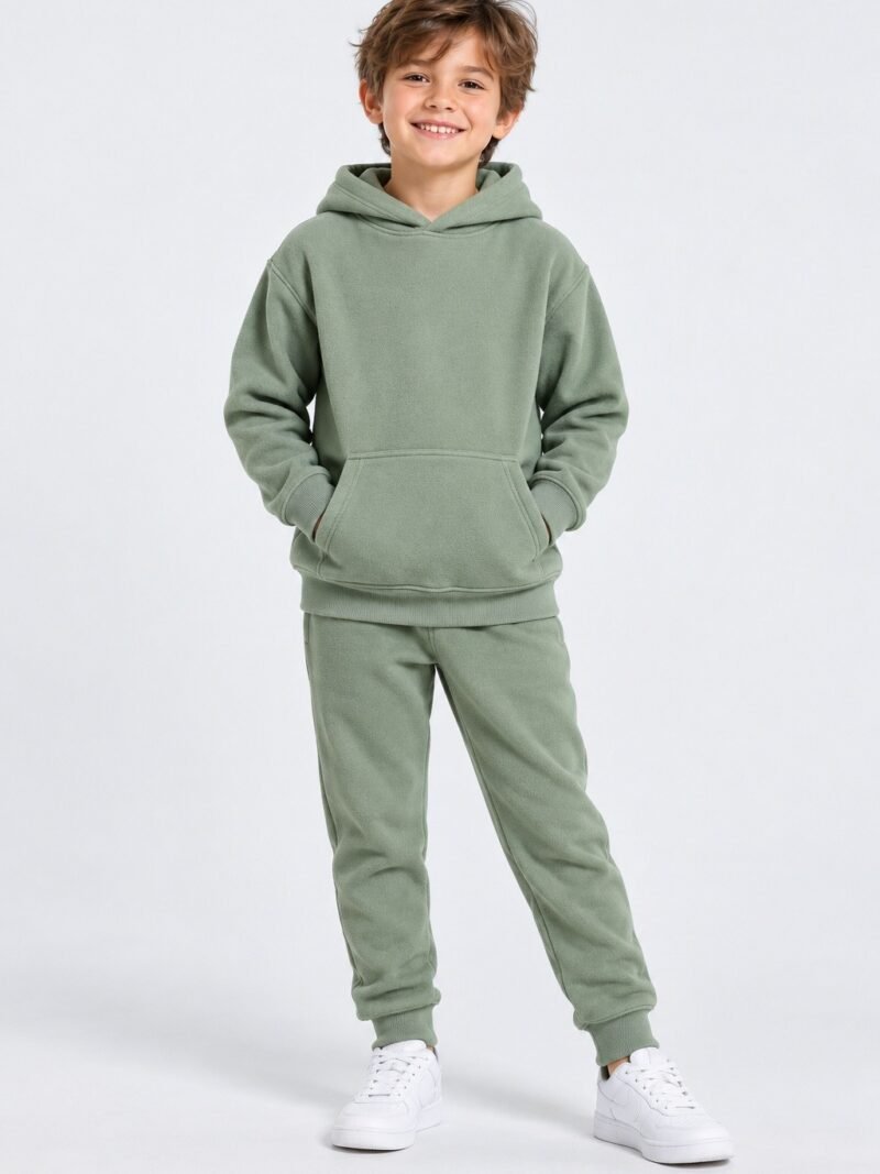 Kids Fleece Lounge Set – Sage