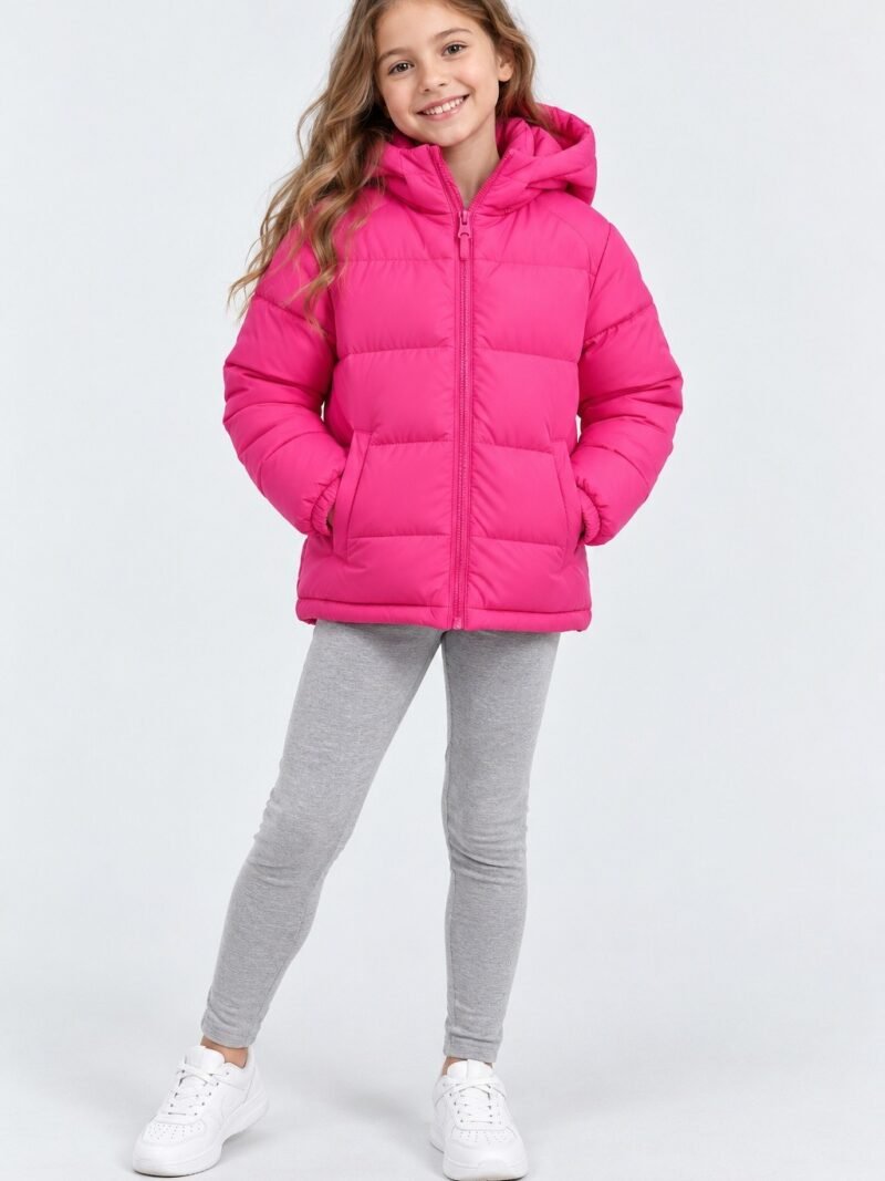 Kids Puffer Snow Jacket – Pink