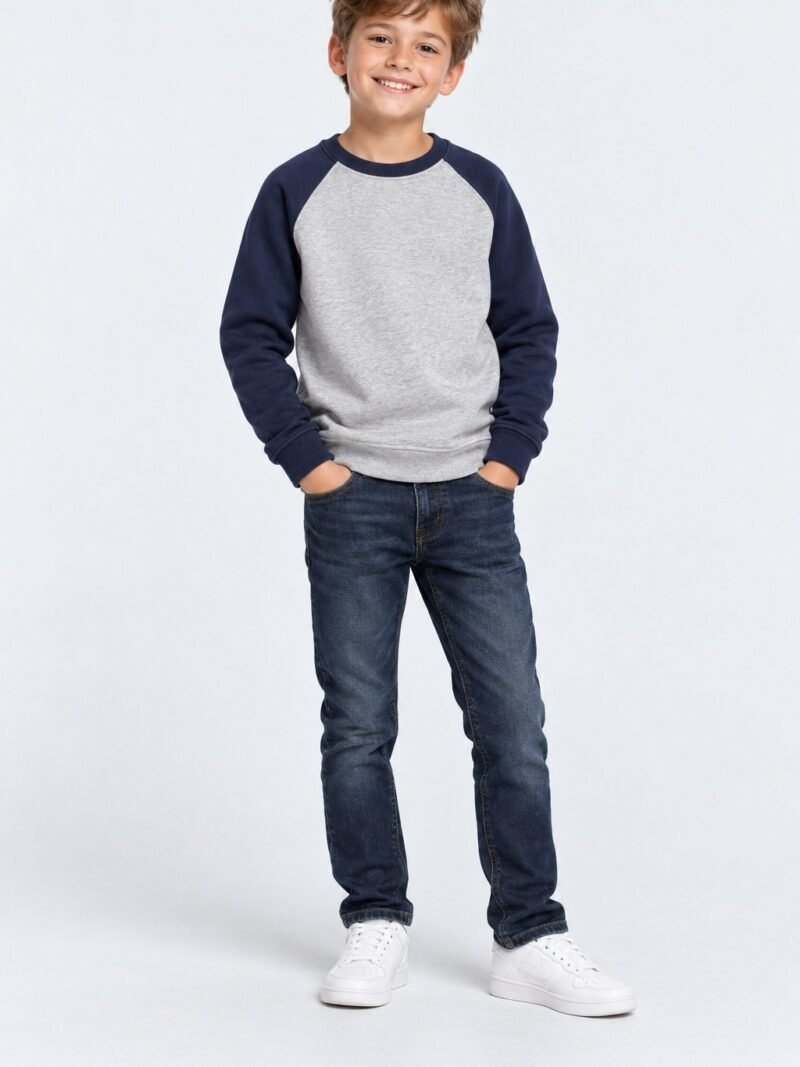 Kids Raglan Sweatshirt – Grey