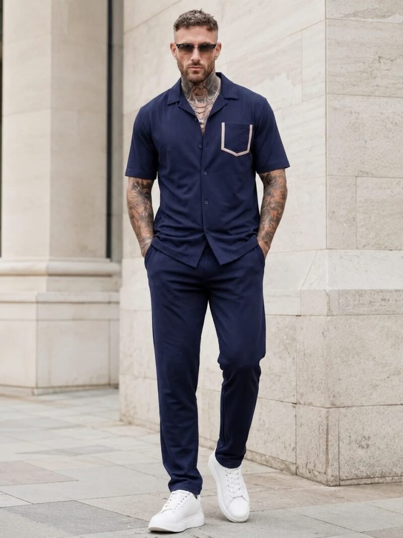 riviera co ord set navy
